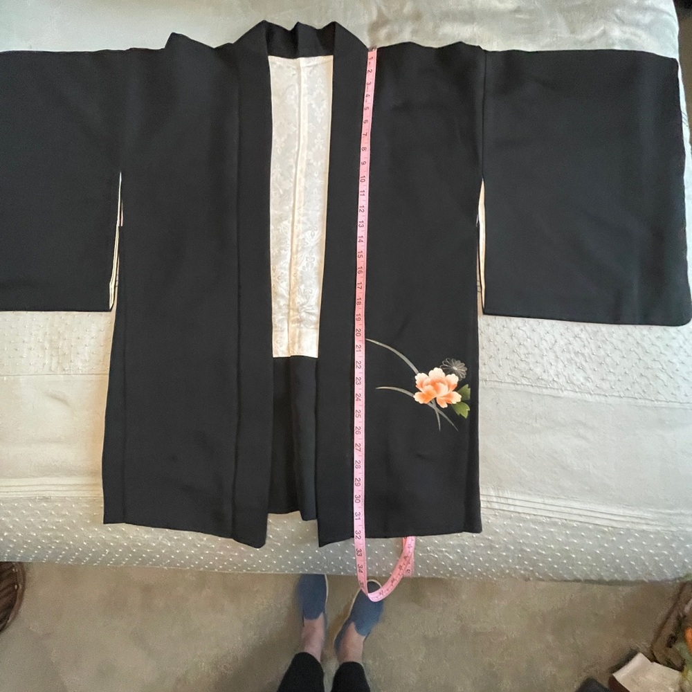 Vintage Kimono Hoari Jacket  Handpainted Silk 100% - Picture 6 of 7